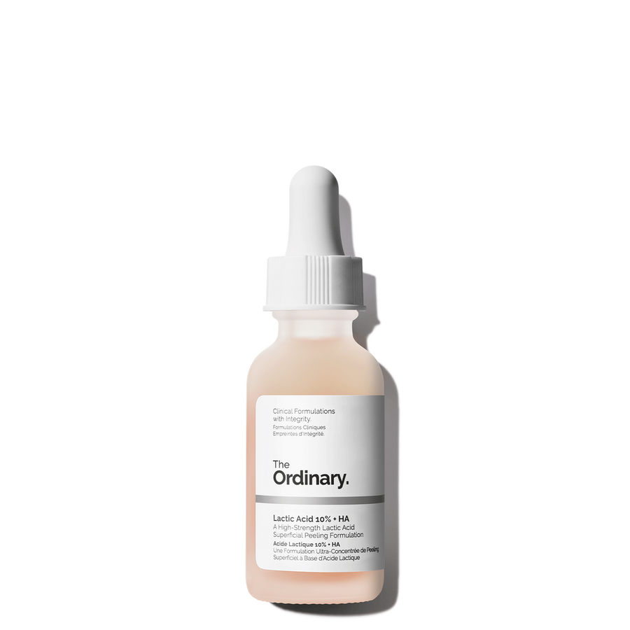 The Ordinary Lactic Acid 10% + HA alpha hydroxy acid (AHA) serum for mild exfoliation